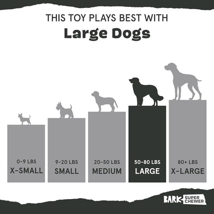Barkbox Cheeze Brawl Super Chewer Plush Toy with Hard Core Center, Large