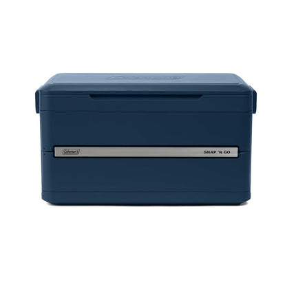 Coleman Snap 'N Go 35-Quart Collapsible Hard Cooler, Portable Hard-Sided Cooler with Waterproof Removable Liner, Spacing-Saving & Quick Set Up, 48 Hours Cold, Sapphire Blue