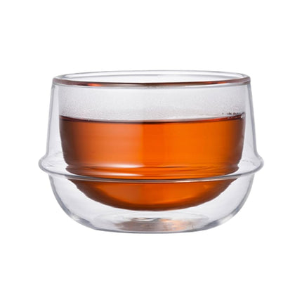 Double-Walled Kinto KRONOS Tea Glass - Maintains Temperature - Prevents Condensation - Set of Two
