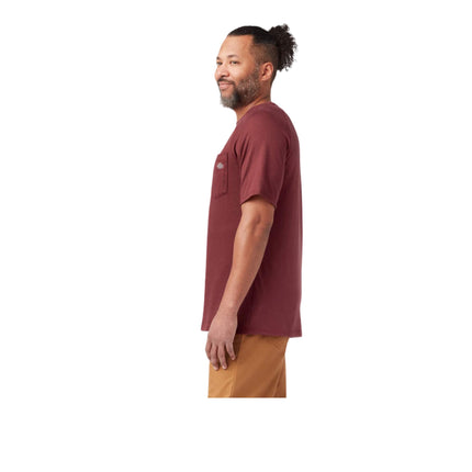 Dickies Men's Cooling Short Sleeve Pocket T-Shirt, Cane Red, Small