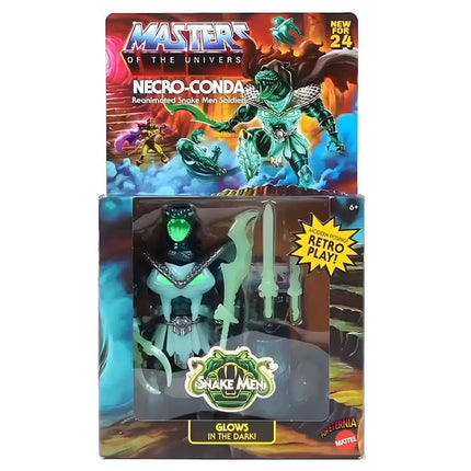 Masters of the Universe Origins Necro-Conda Snake People 5.5-inch Action Figure with Accessories Metallic Green