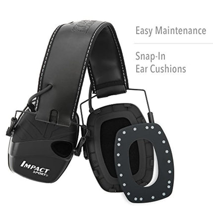 Howard Leight by Honeywell Impact Sport Sound Amplification Electronic Earmuff, Black