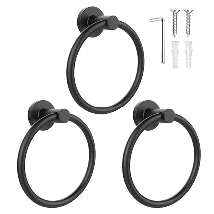 SetSail Towel Holder for Bathroom Wall Matte Black