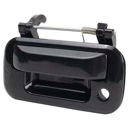TRQ Tailgate Handle - Black, Compatible with Ford Explorer Sport Trac (2007-2010), F-150 (2004-2014), F-250/F-350/F-450/F-550 Super Duty (2008-2016), Lincoln Mark LT (2006-2008)