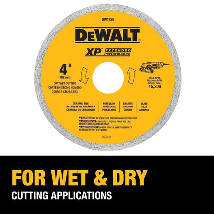 DEWALT Disco de baldosas de cerámica de 4 pulg. x 0.06 pulg., amarillo