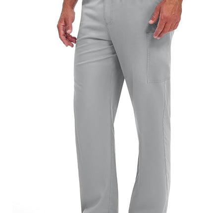 Dickies Men's Pull-On Pant with 7 Pockets Elastic Waistband with Button Closure 81006, Grey, XXL Tall