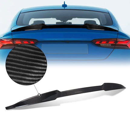 DNA MOTORING 2-SPC-6312-CF Black Carbon Fiber V-Style Rear Trunk Lid Spoiler Compatible with 2017-2021 Audi A5 Quattro S5 Coupe Models