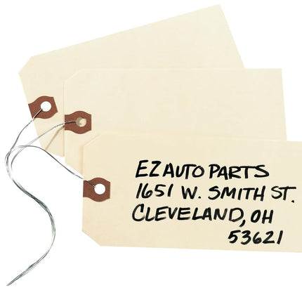 Avery Shipping Tags, Paper/Double Wire, 5.25 x 2.625 Inches, Manila, Pack of 1000 (12606)