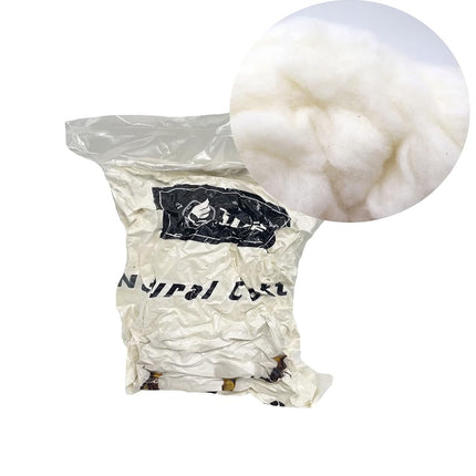 Ivie Organic Luxury Cotton Batting Fiber Natural White for Stuffing (Combed Cotton 1lb)