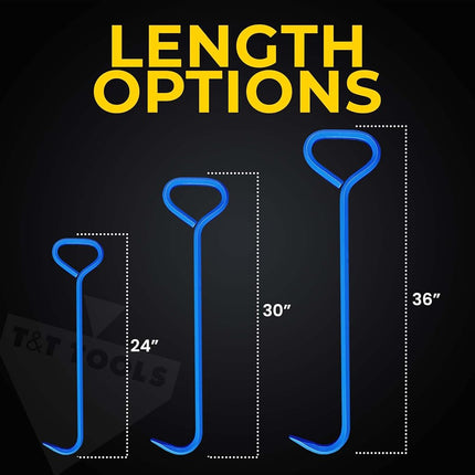 T&T Tools 36-Inch Manhole Cover Hook Tool - 5/8 Inch, Single Hook - 1 Pack