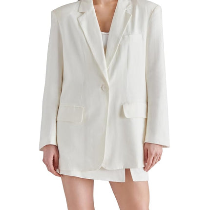 Steve Madden Apparel Women's Imaan Blazer, Ivory, M
