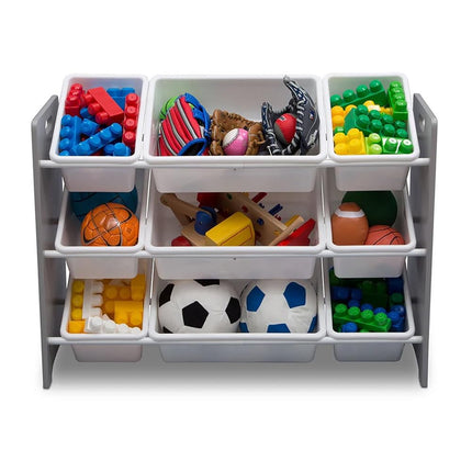 Delta Children My Size 9 Bin Plastic Toy Organizer, Grey