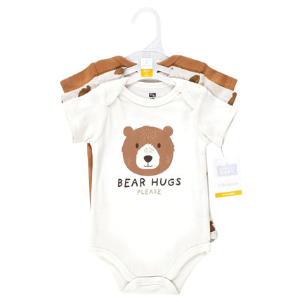 Bodysuits de algodón unisex para bebé de Hudson Baby, Abrazos de Oso, 0-3 meses, Abrazos de Oso, 0-3 meses