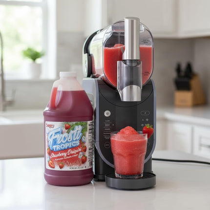Snappy Frosti Tropics Strawberry Daiquiri Slushie Mix, Slushie Syrups for Machine, Granita Slushy Syrup, Drink Mixers for Cocktails, Slushy Drink Mixes for Alcohol, 1/2 Gallon