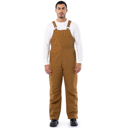 Wrangler Riggs Workwear Men's Insulated Duck Bibs, Duck Brown, Large