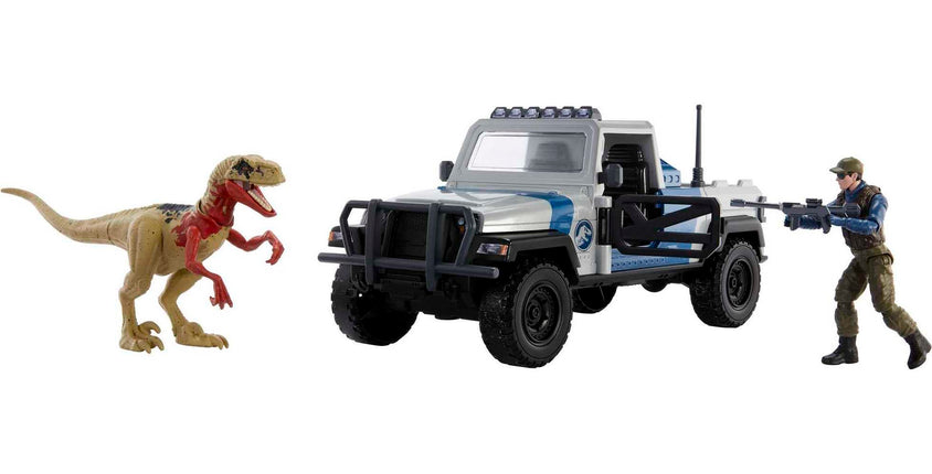 Mattel Jurassic World Search 'n Smash Truck Set wi
