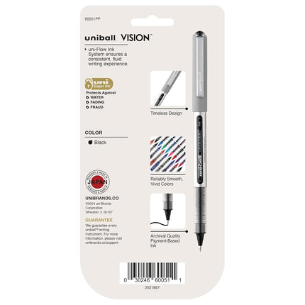 Bolígrafos Roller Uni-ball Vision Stick, Punta Fina, Tinta Negra de Uni-ball