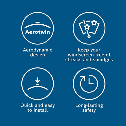 Bosch Aerotwin A299S - Front Windscreen Wipers - Set of 2 Replacement Blades - Comes with Pre-assembled Adapter - 2 Blades, 600 mm / 340 mm - Only for Left-Hand Drive (EU)