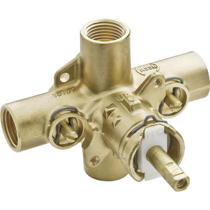 Moen Válvula de ducha de equilibrio de presión con tope, conexiones IPS de 1/2 pulgada, Posi-Temp, 2590