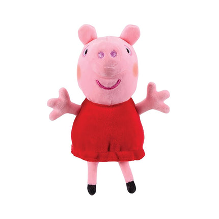 Peppa Pig Plush Toy Set, Soft Polyester Siblings Pack with Peppa, George & Baby Evie, 18cm x 11cm x 22cm, Ages 18+ Months, 0.26kg
