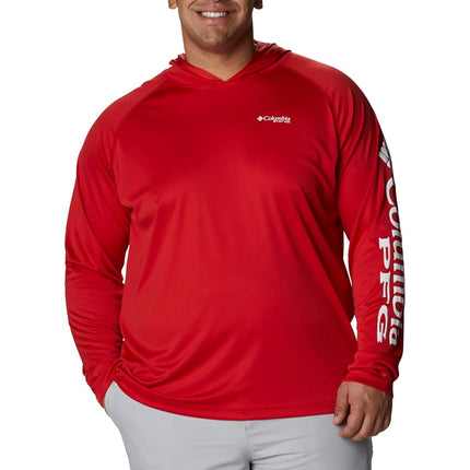 Columbia Men's Terminal Tackle Hoodie, Red Spark/White Logo, Medium