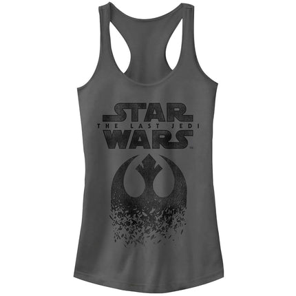 STAR WARS Women's Rebel Crush Poster Logo Top, Charcoal, X-Large