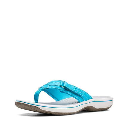 Clarks Women's Breeze Sea, Aqua Synthetic, 2.5 UK