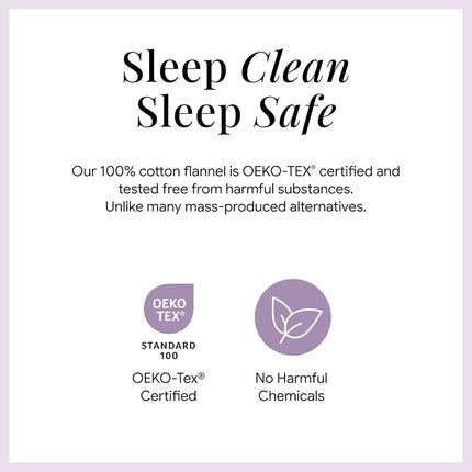 Tribeca Living Luxury Solid Flannel Deep Pocket Sheet Set, California King, Lavender