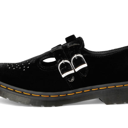 Dr. Martens Women's Vegan 8065 Mary Jane Flat, Black Velvet, 5
