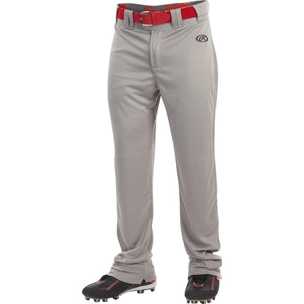 Rawlings Launch Series Baseball Pants | Full Length & Jogger Fit Options | Solid Colors | Adult Sizes Grey