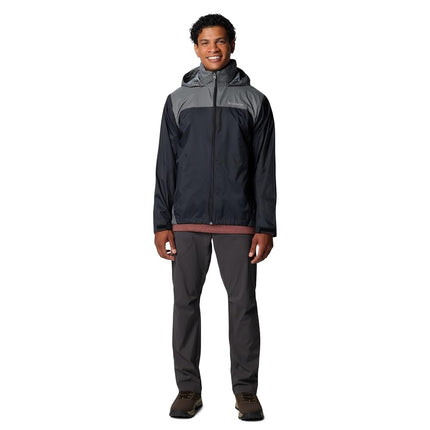 Columbia Mens Glennaker Lake II Rain Jacket, Black/City Grey, 2X
