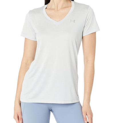 Under Armour Women Tech Short Sleeve V - Twist, Ladies T Shirt Made of 4-Way Stretch Fabric, Ultra-light & Breathable Running Apparel