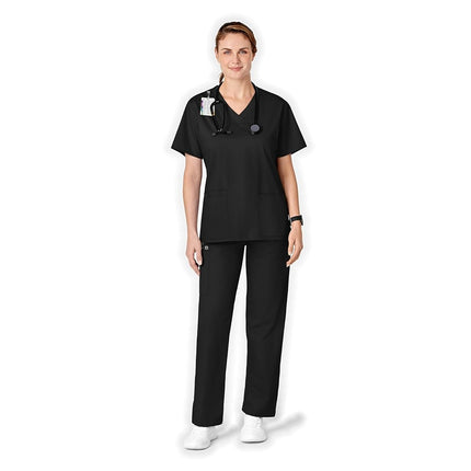 WonderWink 501PXBLAC2XP Wonder Work Women's Pull-On Cargo Pant, Black, Petite Extended-2X Size