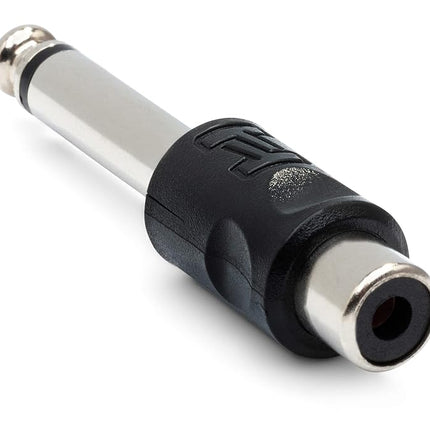 HOSA Cable GPR101 RCA to 1/4 Inch TS Adaptor-2 Pack, Black
