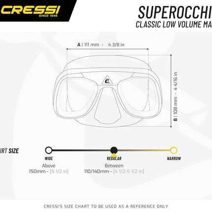 Cressi Superocchio Freediving Mask - Black
