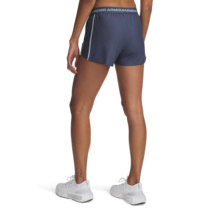 Under Armour Women's Tech Play Up Shorts Downpour Gray/Harbor Blue L L