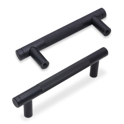 BUKOBYHE 10 Pack 3Inch Matte Black Kitchen Cabinet
