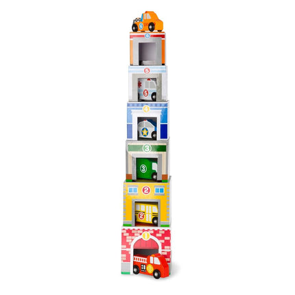 Melissa & Doug Nesting & Sorting Buildings & Vehicles