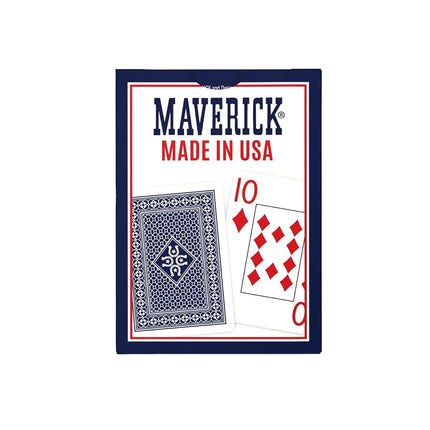 Maverick Playing Cards 12 Pack, Made in USA, Jumbo Index, Red and Blue Decks, Bulk Playing Cards for Poker, Card Games, and Family Game Night
