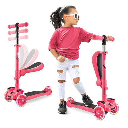 Hurtle 3-Wheeled Scooter for Kids - Wheel LED Ligh