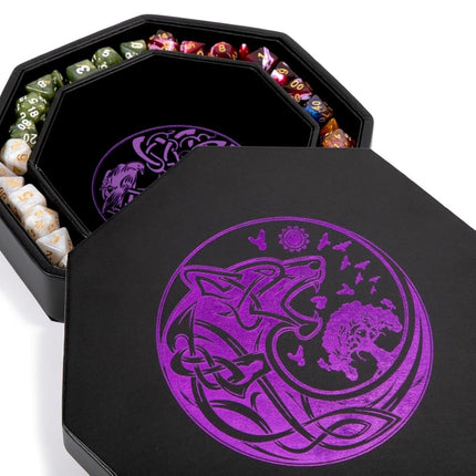 Premium Dice Tray for DND, Detailed World Tree & W
