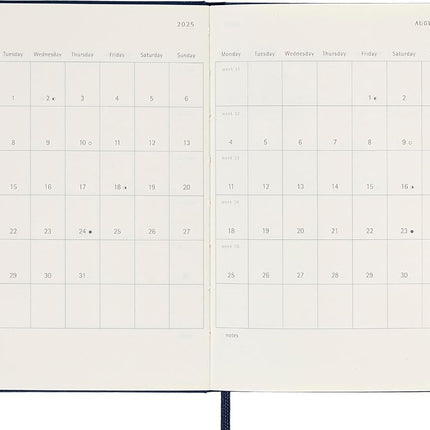 MOLESKINE- 2025-12 Month Weekly Notebook Hard Cover Diary - Large - Sapphire Blue
