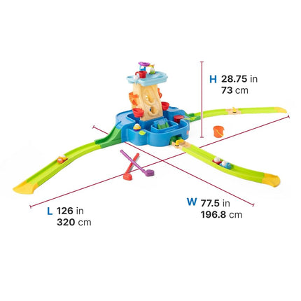 Step2 Putt & Splash Centre Plastic Water Table and Mini Golf Set | Outdoor Toys for the Garden with 30 Accessories | Water Course for Children | 320 x 197 x 73 cm