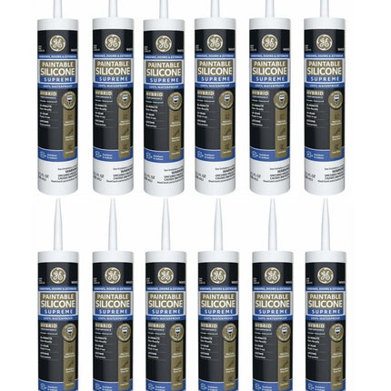 GE Supreme Paintable Silicone Caulk for Window & D