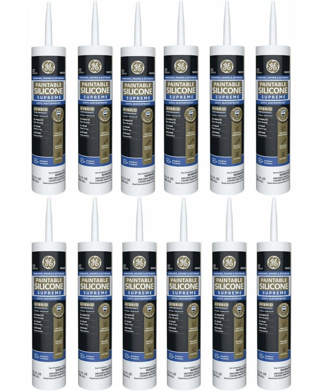 GE Supreme Paintable Silicone Caulk for Window & D