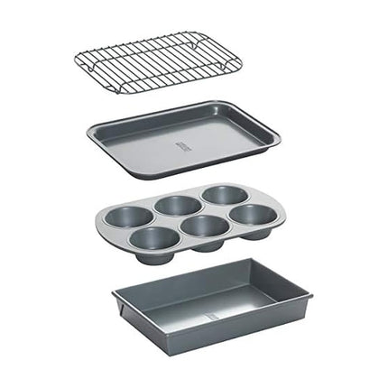 Chicago Metallic 8044 Non-Stick Toaster Oven Set, 4-Piece