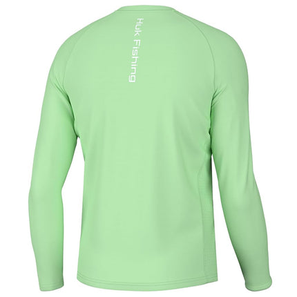 HUK Mens Pursuit Vented Long Sleeve Shirt, +30 UPF Fishing Shirt, Patina, Medium