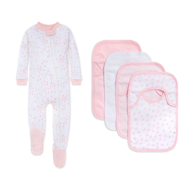 Burt's Bees Baby baby-girls Zip-up Footed Sleeper 