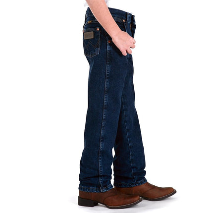 Wrangler Boys' 13MWZ Cowboy Cut Original Fit Jean, Dark Indigo, 4 Slim
