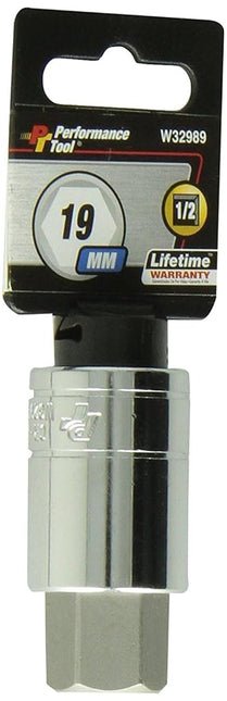 Performance Tool W32989 1/2" Dr. 19mm Hex Bit Sock